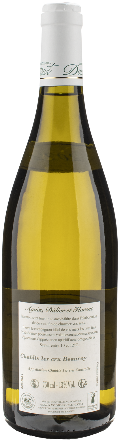 Agnes et Didier Dauvissat Chablis 1er Cru Beauroy 2022