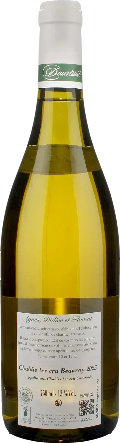 Agnes et Didier Dauvissat Chablis 1er Cru Beauroy 2025