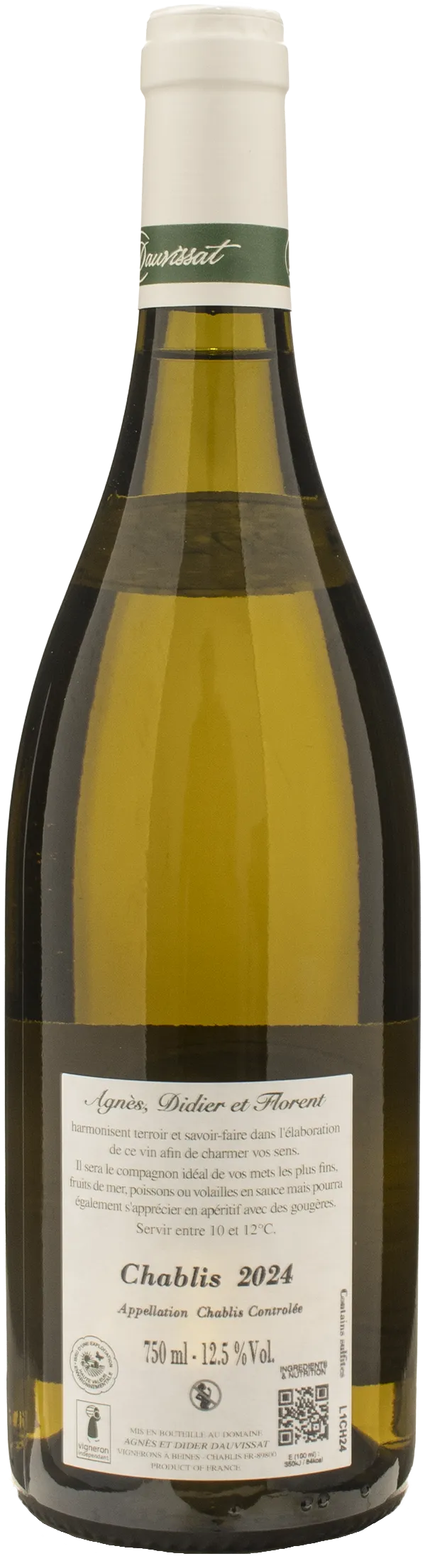 Agnes et Didier Dauvissat Chablis Les Breches de Fye 2024