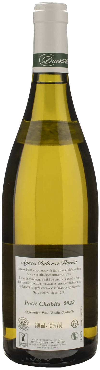 Agnes et Didier Dauvissat Petit Chablis Les Deux Terres 2023