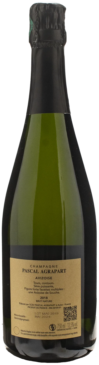 Pascal Agrapart Champagne Grand Cru Blanc de Blancs Brut Nature Avizoise 2018