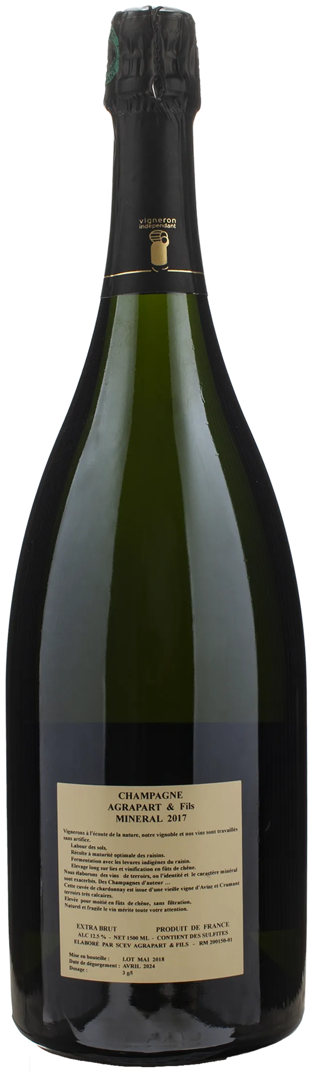 Agrapart & Fils Champagne Grand Cru Blanc de Blancs Extra Brut Mineral Magnum 2017