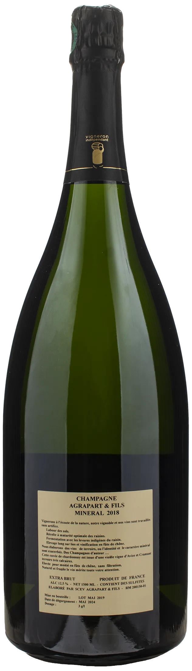 Agrapart & Fils Champagne Grand Cru Blanc de Blancs Extra Brut Mineral Magnum 2018