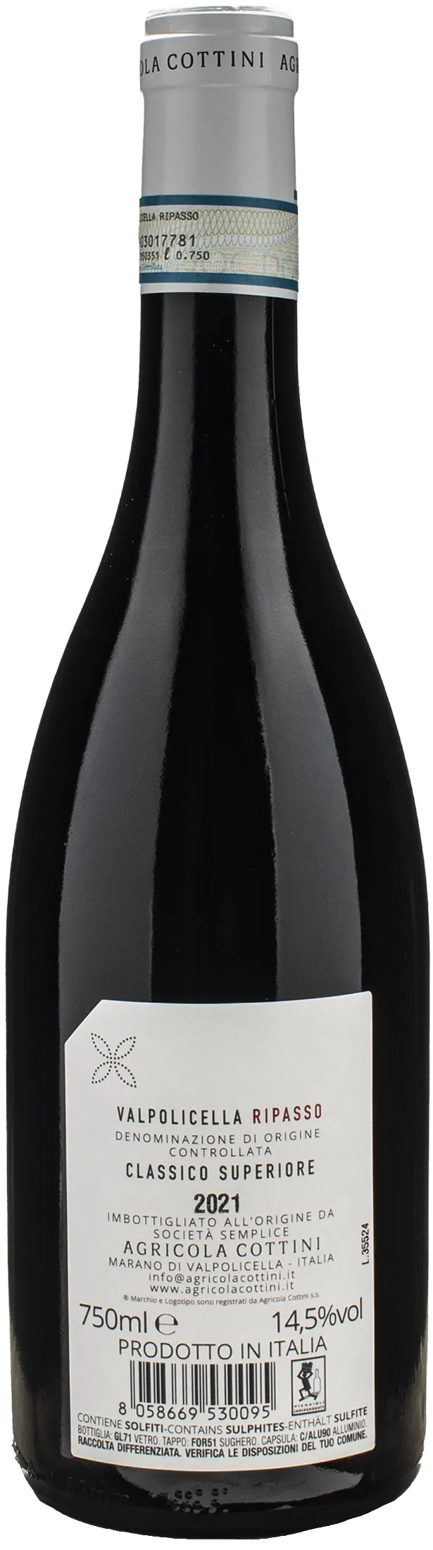 Agricola Cottini Valpolicella Ripasso Classico Superiore 2021