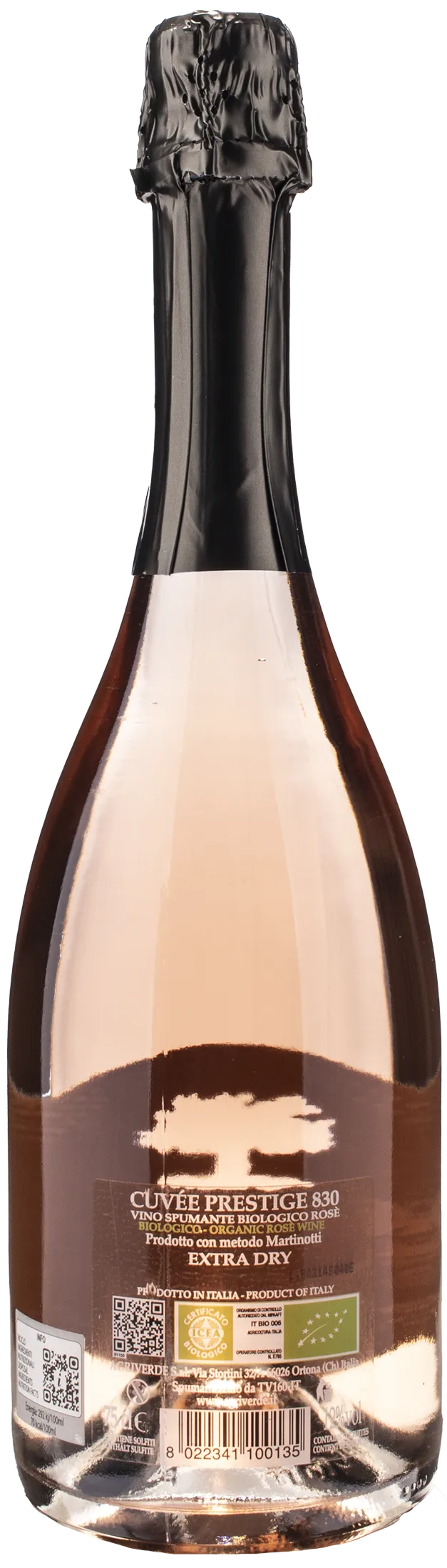 Agriverde 830 Spumante Rosé Extra Dry Cuvée Prestige Bio