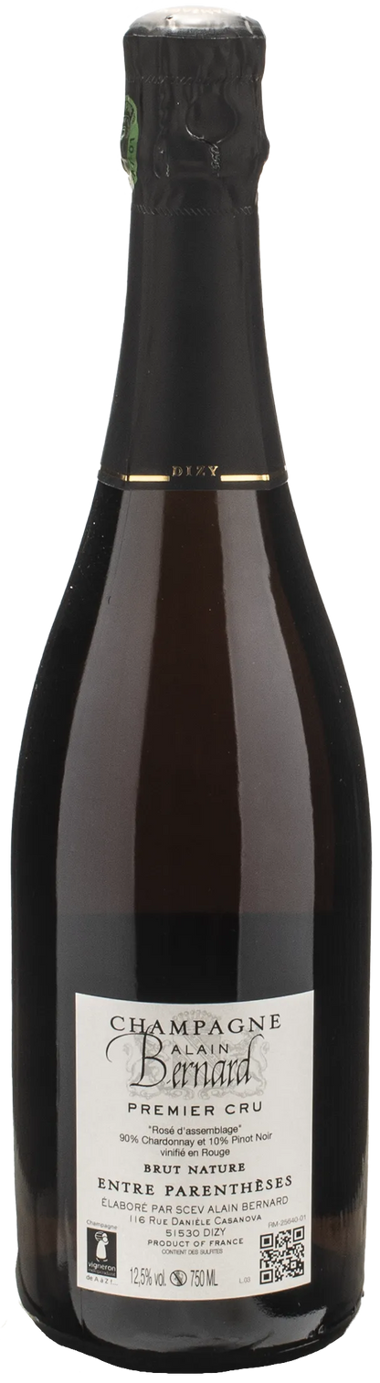 Alain Bernard Champagne Entre Parentheses 1er Cru Rosè Brut Nature