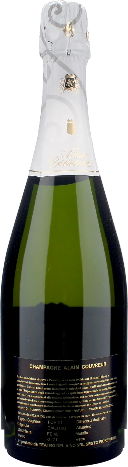 Alain Couvreur Champagne Blanc De Blancs Brut Nature