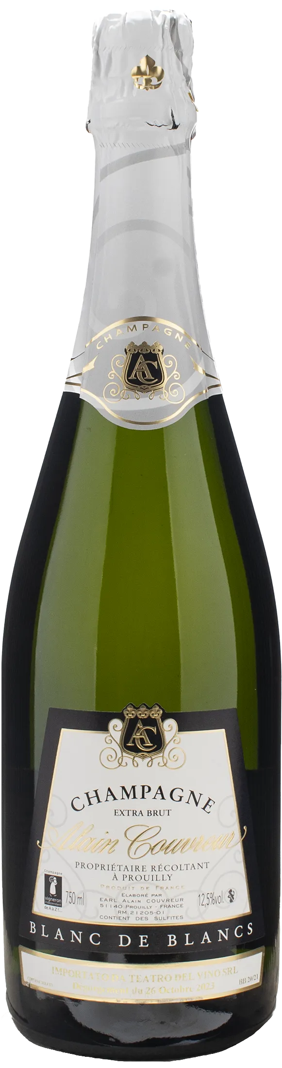 Alain Couvreur Champagne Blanc De Blancs Extra Brut