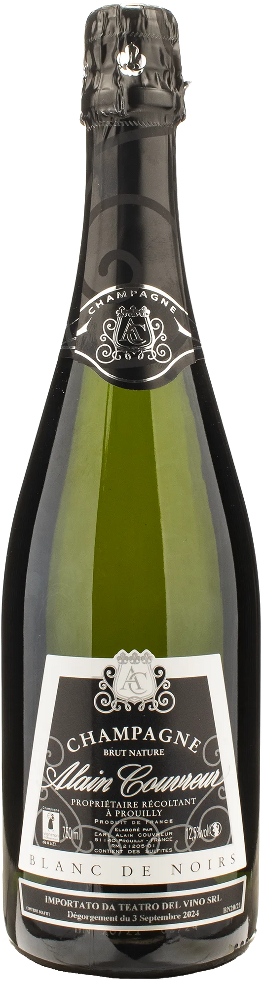Alain Couvreur Champagne Blanc De Noirs Brut Nature