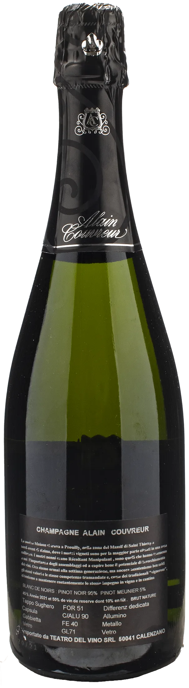 Alain Couvreur Champagne Blanc De Noirs Extra Brut