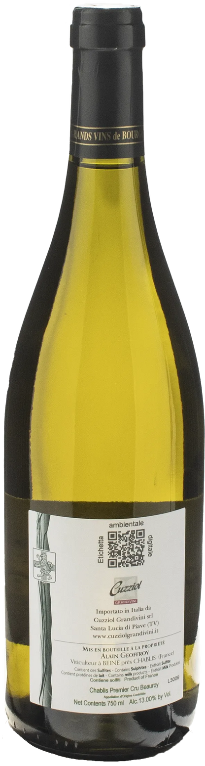 Alain Geoffroy Chablis 1er Cru Beauroy 2022