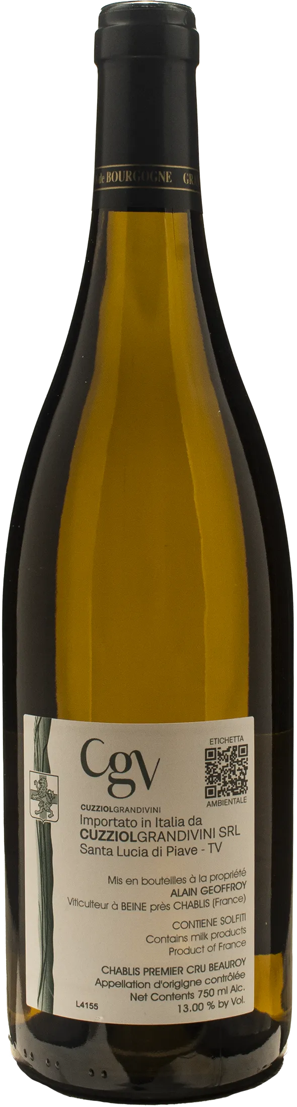 Alain Geoffroy Chablis 1er Cru Beauroy 2023