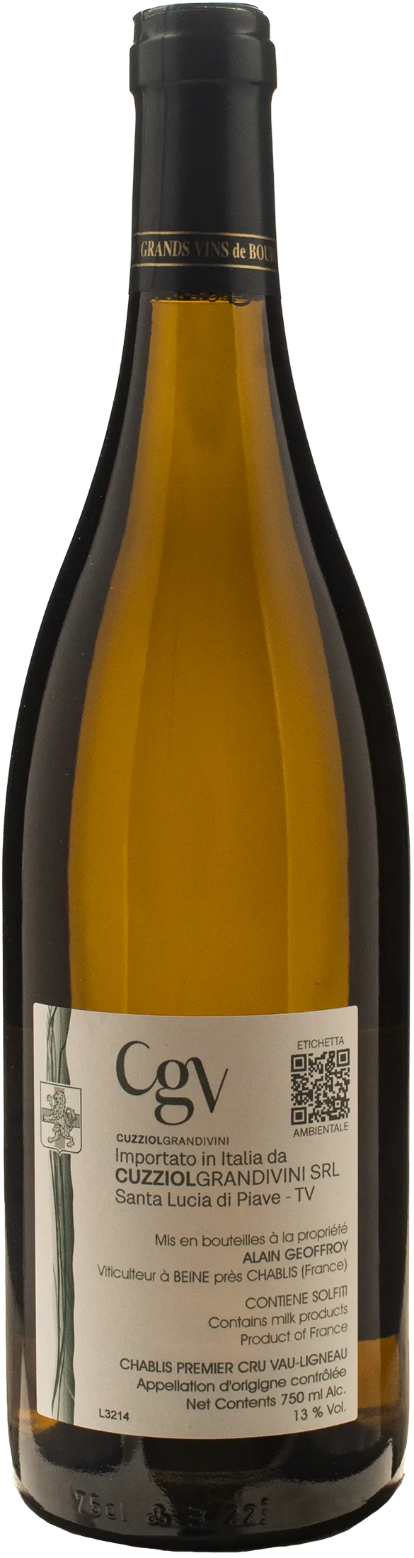 Alain Geoffroy Chablis 1er Cru Vau Ligneau 2022