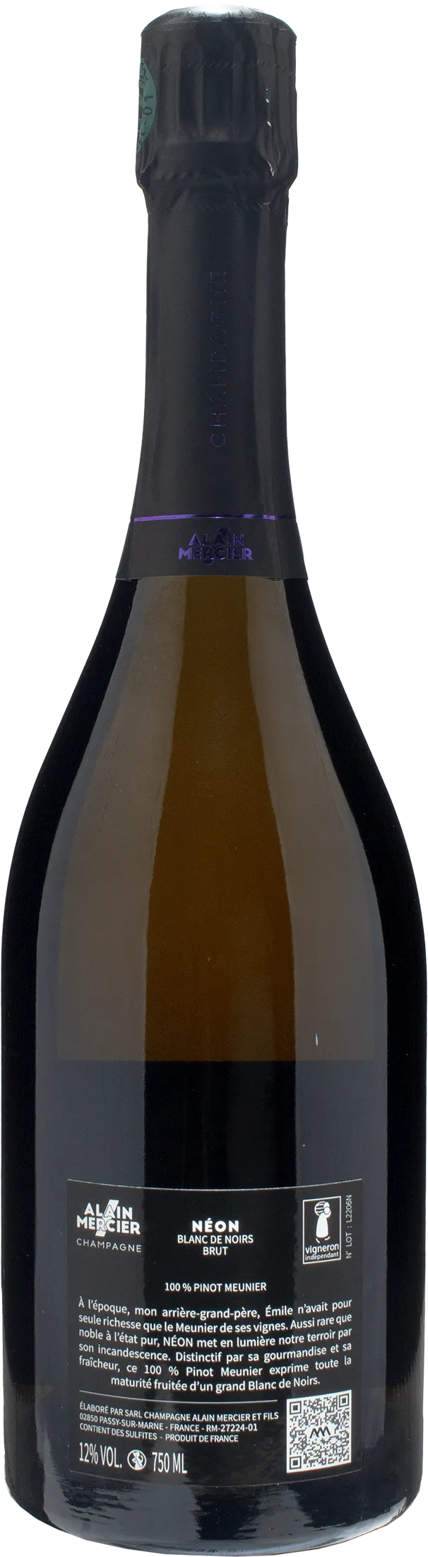 Alain Mercier Champagne Neon Blanc de Noirs Brut