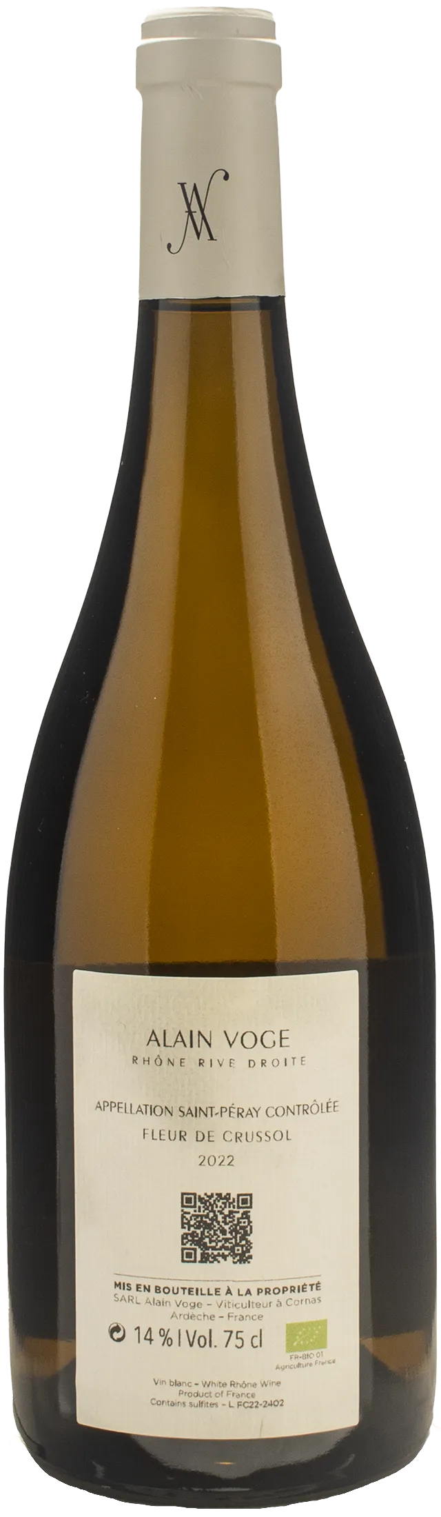 Alain Voge Saint Peray Fleur de Crussol 2022