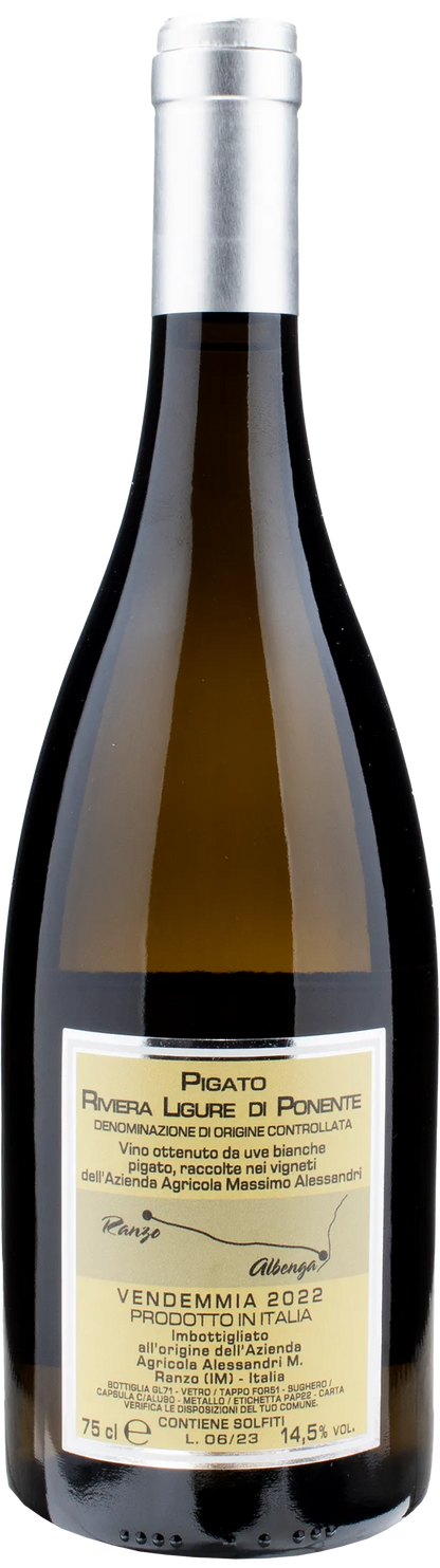 Alessandri Costa Delle Vigne Pigato Riviera Ligure Ponente Vigne Veggie 2022