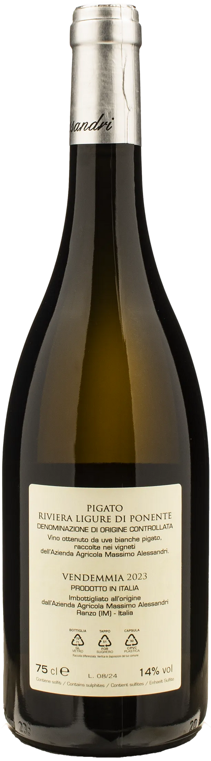 Alessandri Costa Delle Vigne Pigato Riviera Ligure Ponente Vigne Veggie 2023