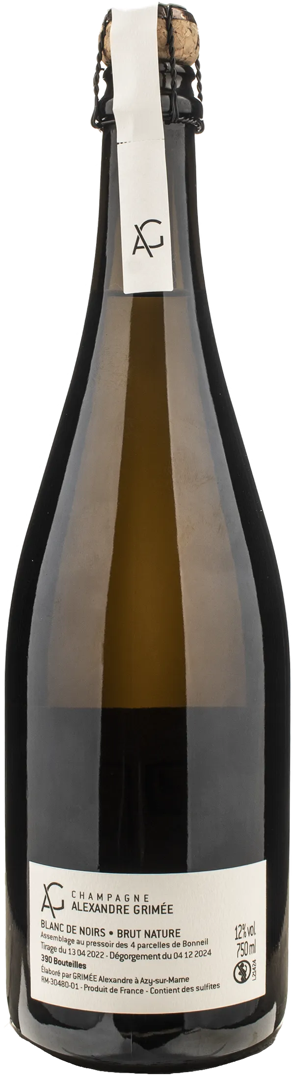 Alexandre Grimee Blanc de Noirs Brut Nature Champagne Bonneil Corpus 2021