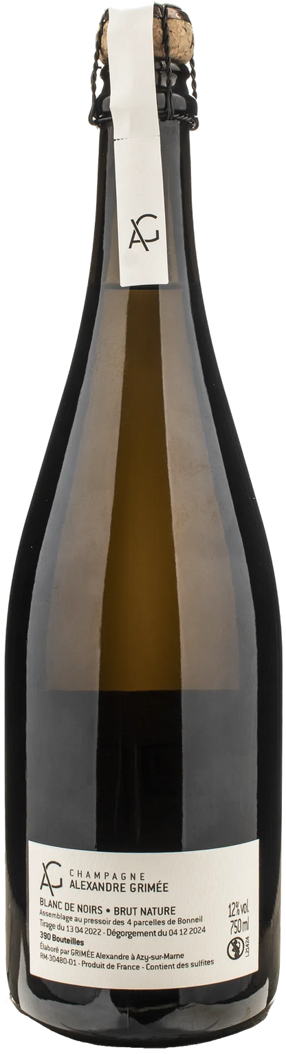 Alexandre Grimee Blanc de Noirs Brut Nature Champagne Bonneil Corpus 2021