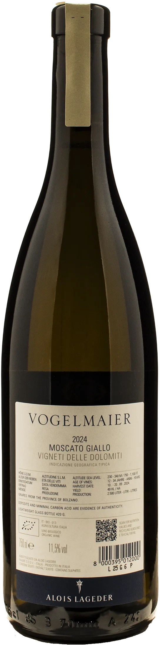 Alois Lageder Alto Adige Moscato Giallo Vogelmaier 2024