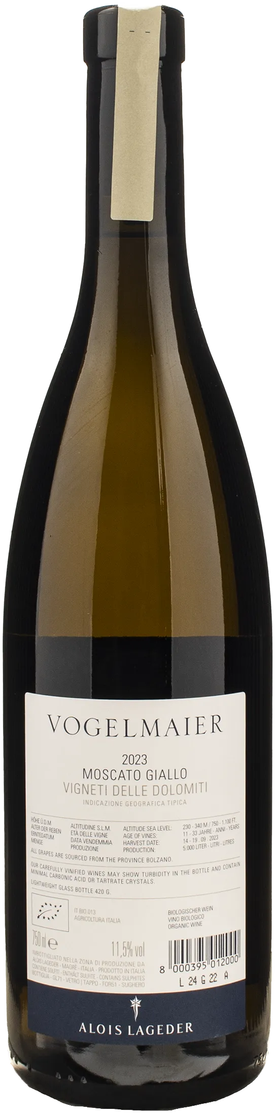 Alois Lageder Alto Adige Vogelmaier Moscato Giallo 2023