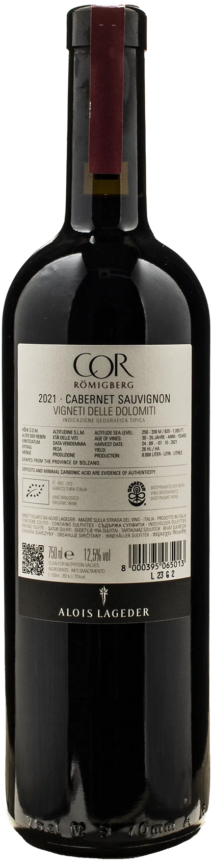 Alois Lageder Cabernet Sauvignon Cor Romigberg 2021