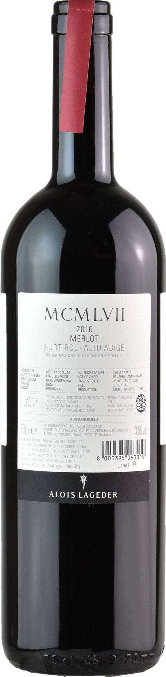 Alois Lageder Merlot MCMLVII 2016