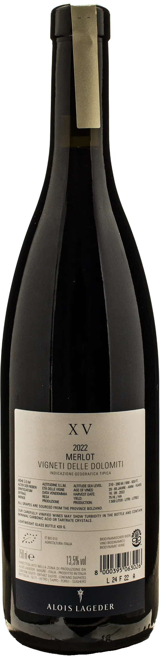 Alois Lageder Merlot XV 2022