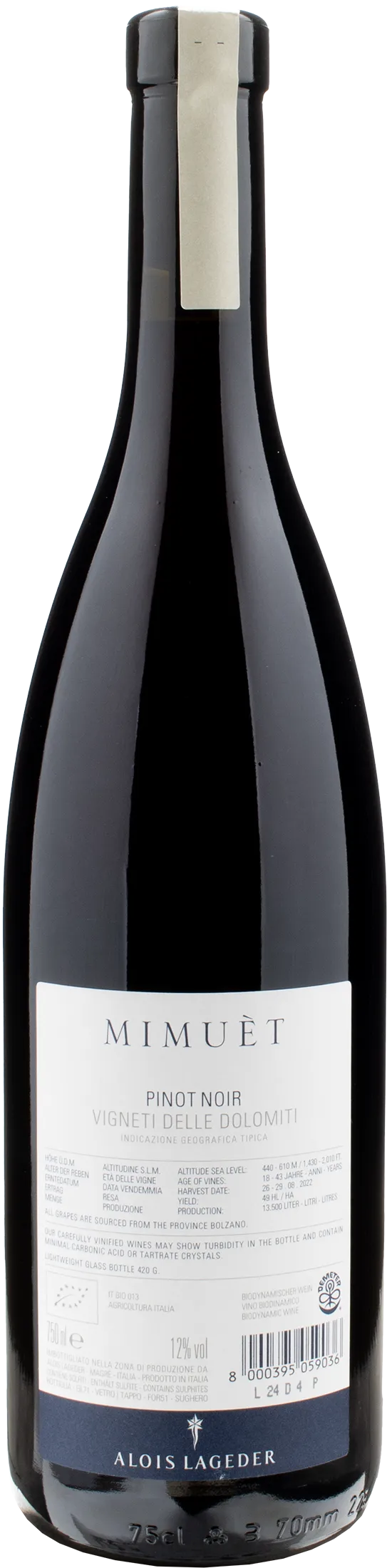 Alois Lageder Mimuèt Pinot Noir 2022