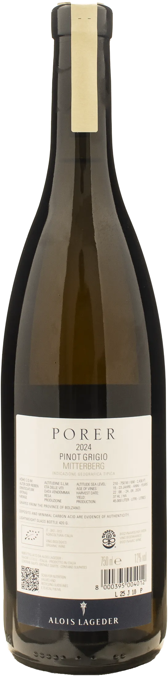 Alois Lageder Pinot Grigio Porer 2024