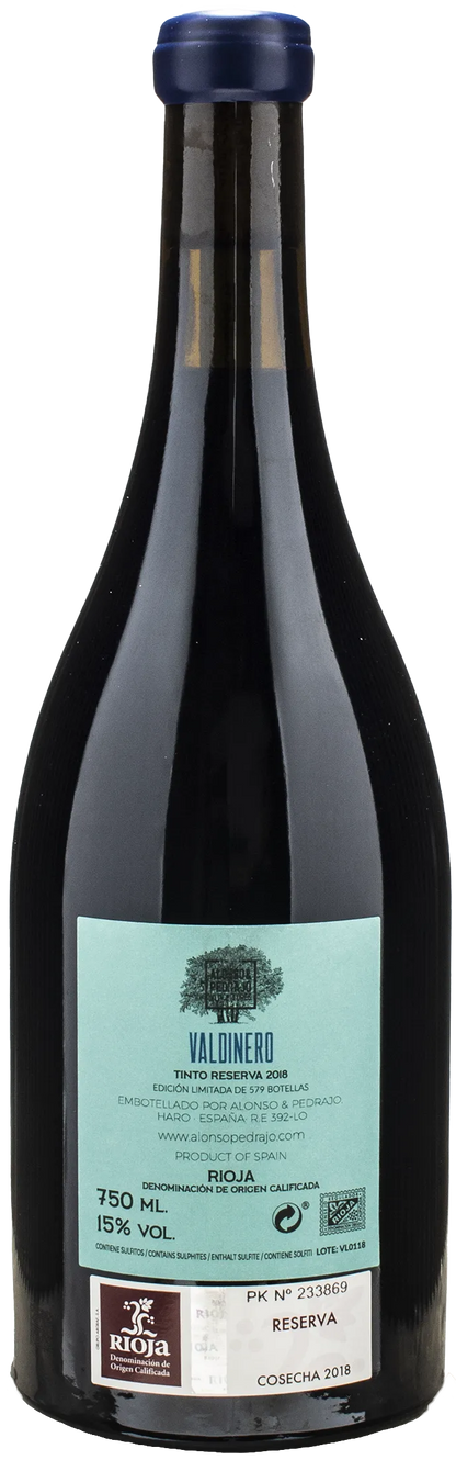 Alonso & Pedrajo Valdinero Reserva 2018