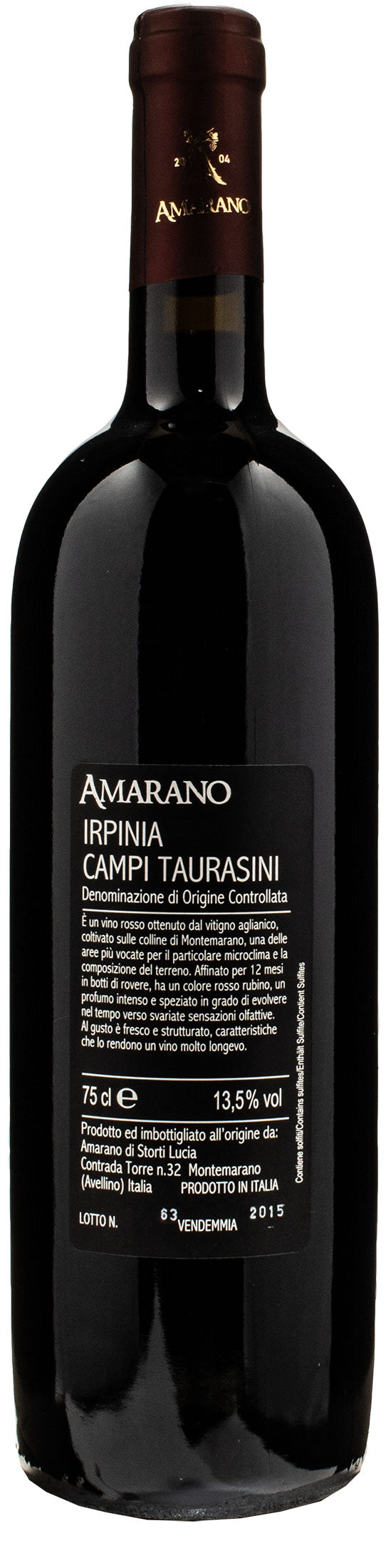 Amarano Irpinia Campi Taurasini Malambruno 2015