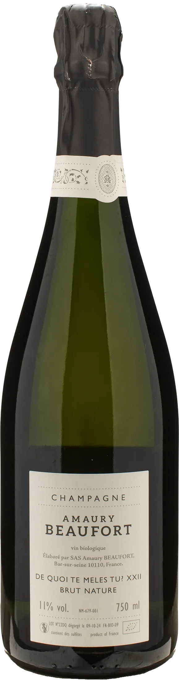 Amaury Beaufort Champagne De Quoi Te Meles Tu Brut Nature 2022