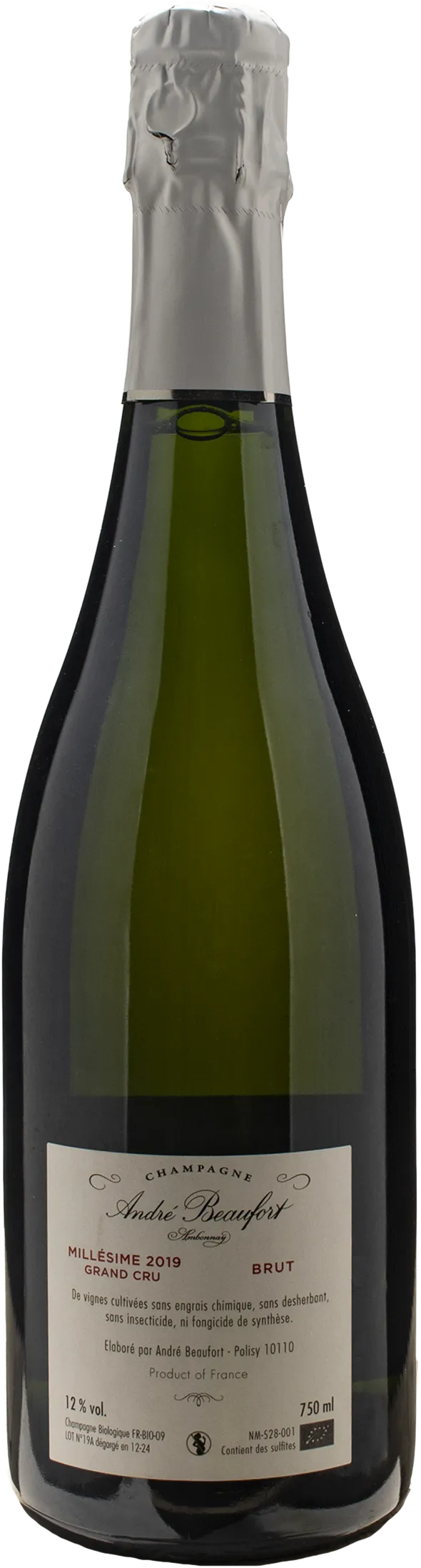 Andre Beaufort Champagne Ambonnay Grand Cru Brut 2019