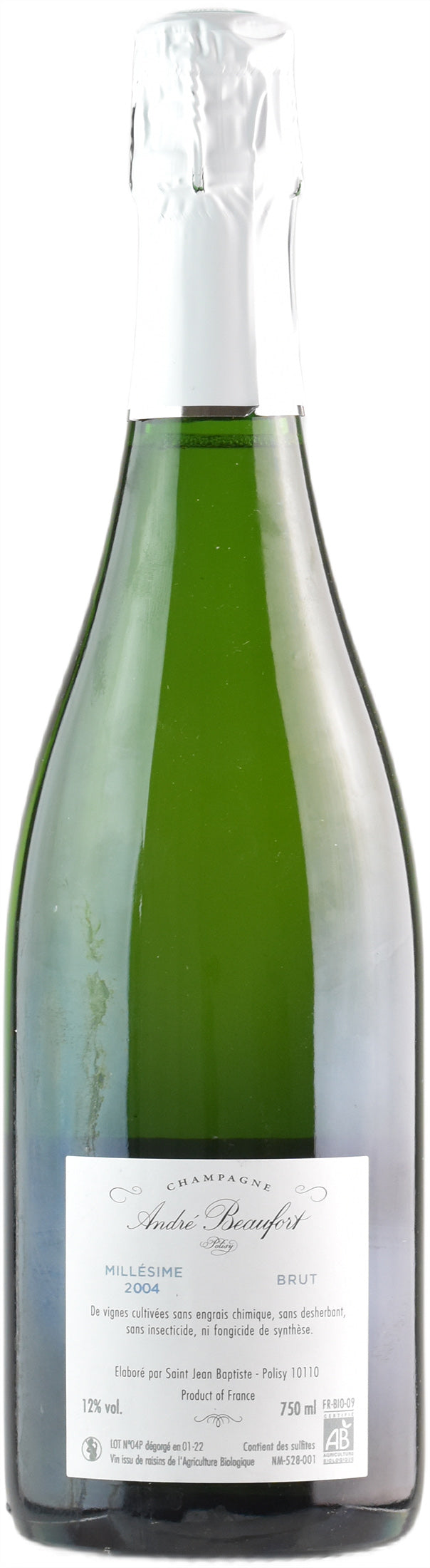 Andre Beaufort Champagne Polisy Brut Millesime 2004