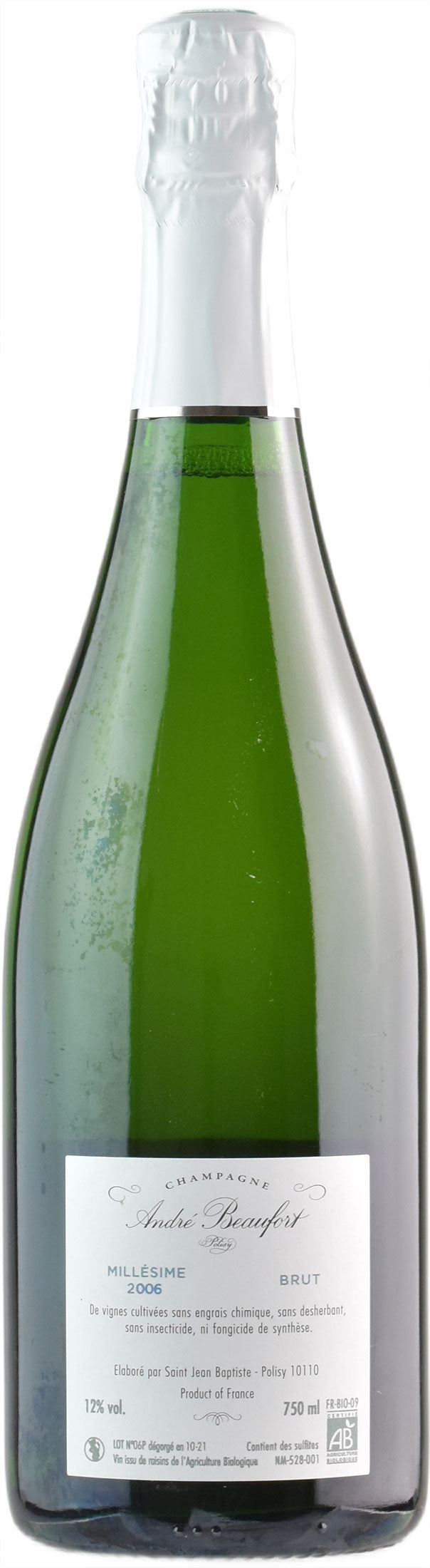Andre Beaufort Champagne Polisy Brut Millesime 2006