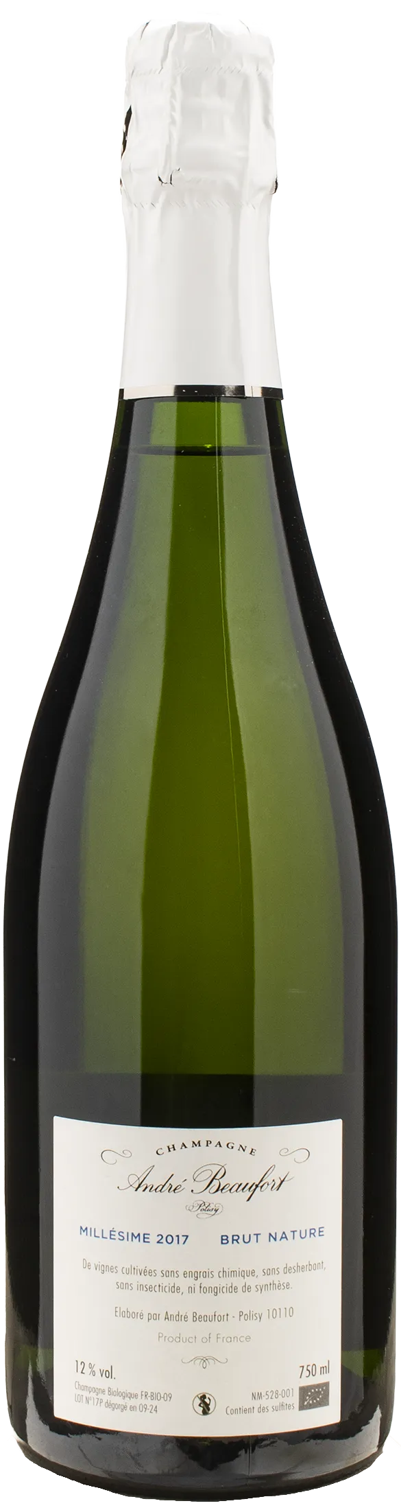 Andre Beaufort Champagne Polisy Brut Nature Millesime 2017
