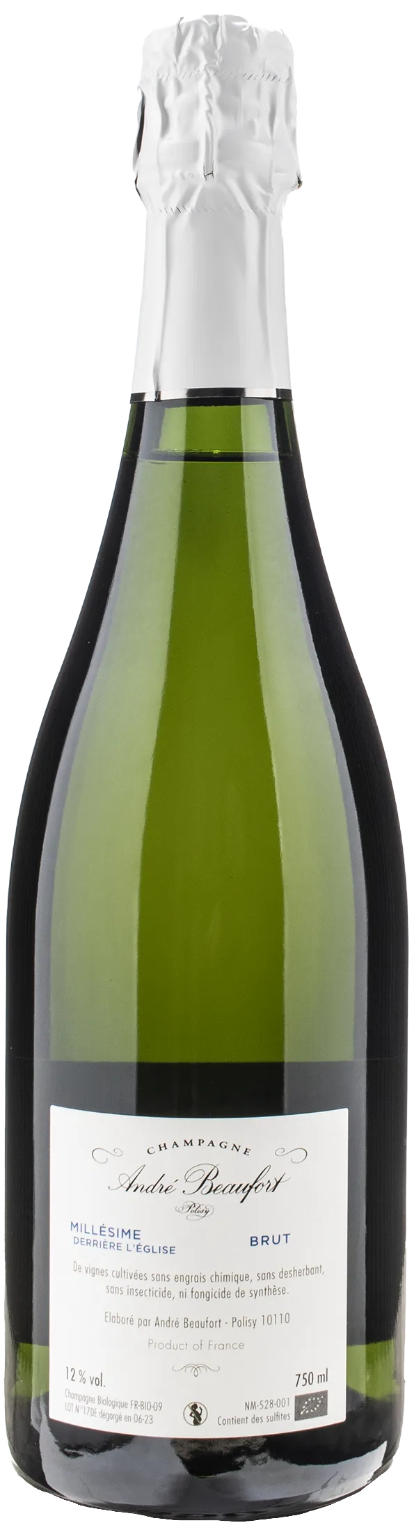 Andre Beaufort Champagne Polisy Derriere l'Eglise Brut 2017