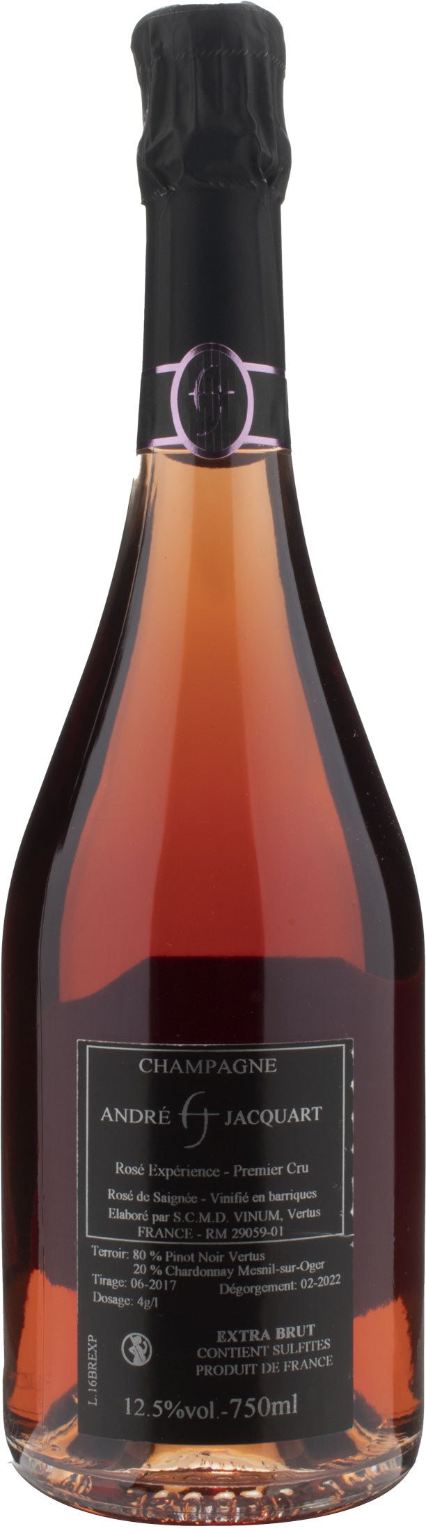 André Jacquart Champagne 1er Cru Rosé de Saignèe Extra Brut Experience