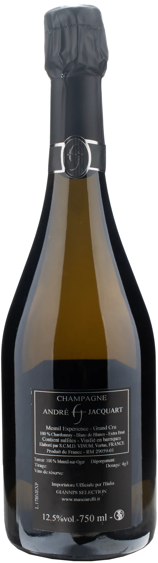 André Jacquart Champagne Grand Cru Blanc de Blancs Mesnil Experience Extra Brut