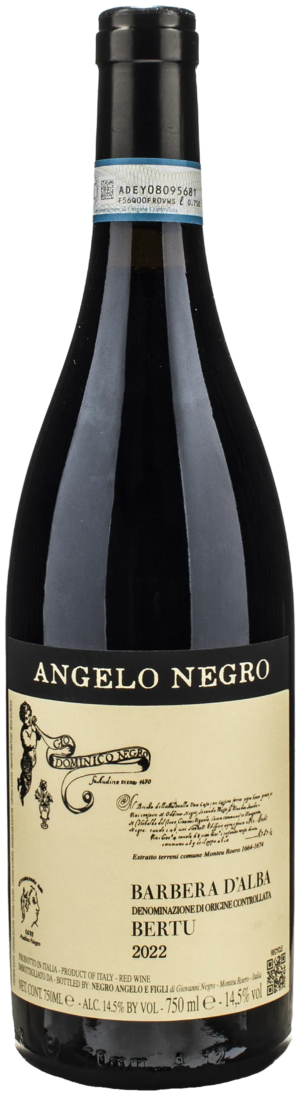 Angelo Negro Barbera d'Alba Bertu 2022
