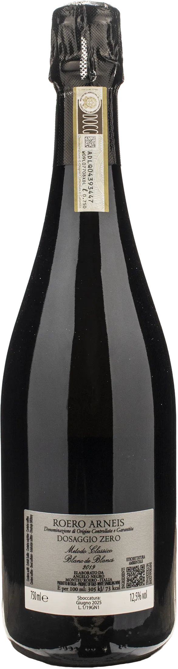 Angelo Negro Roero Arneis Giovanni Blanc de Blancs Dosage Zero 2019