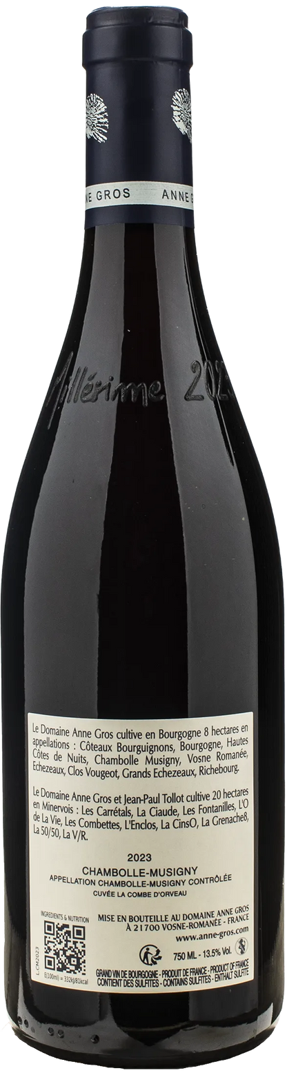Anne Gros Chambolle Musigny Cuveè La Combe d’Orveau 2023