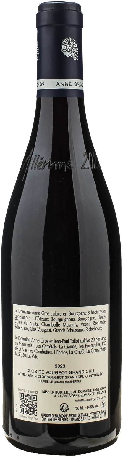 Anne Gros Clos de Vougeot Grand Cru Pinot Noir 2023 0.75L | XtraWine Anne Gros Clos de Vougeot Grand Cru Pinot Noir 2023 0.75L | XtraWine