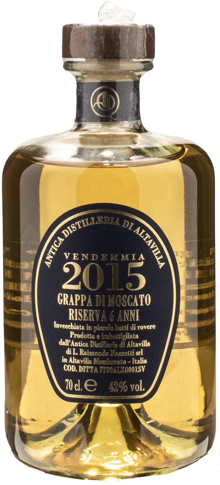 Antica Distilleria Altavilla Grappa di Moscato Riserva (6 Anni) 0.7L 2015