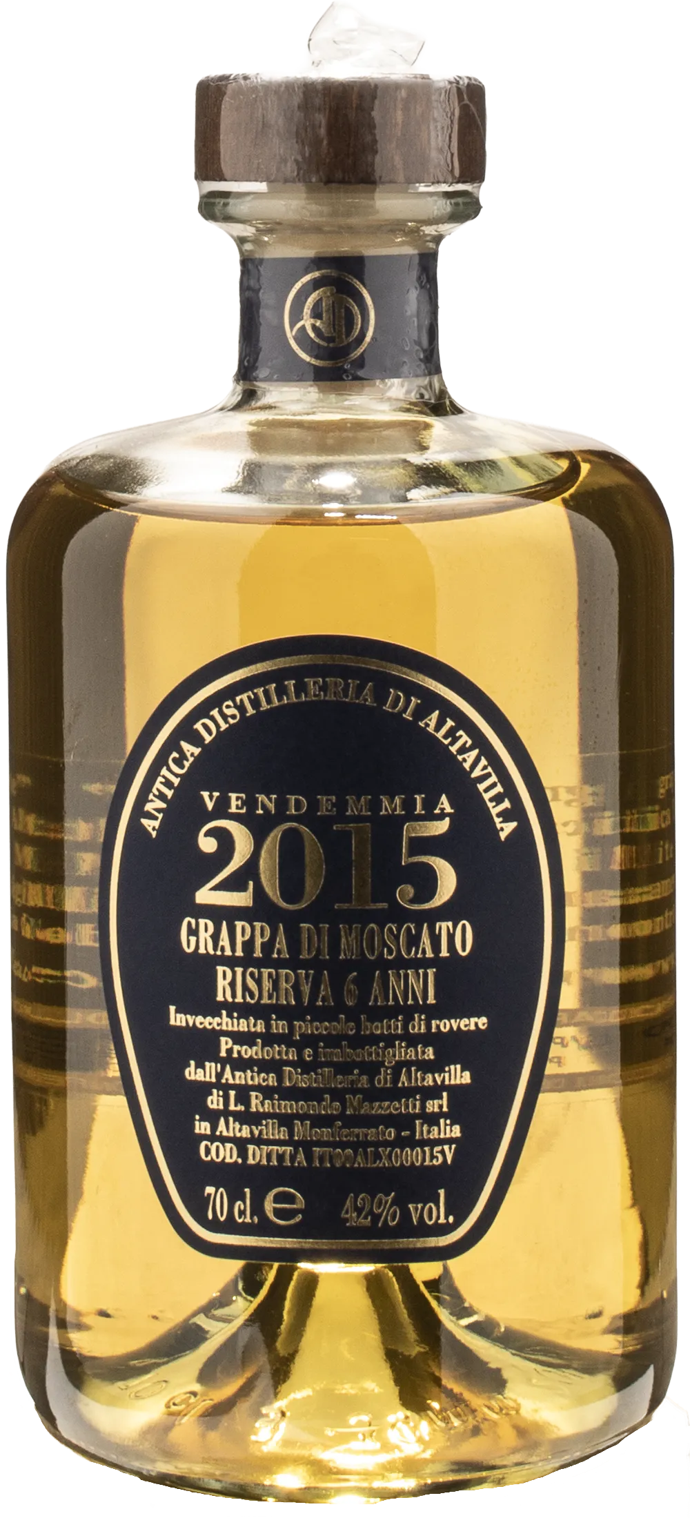 Antica Distilleria Altavilla Grappa di Moscato Riserva (6 Anni) 0.7L 2015