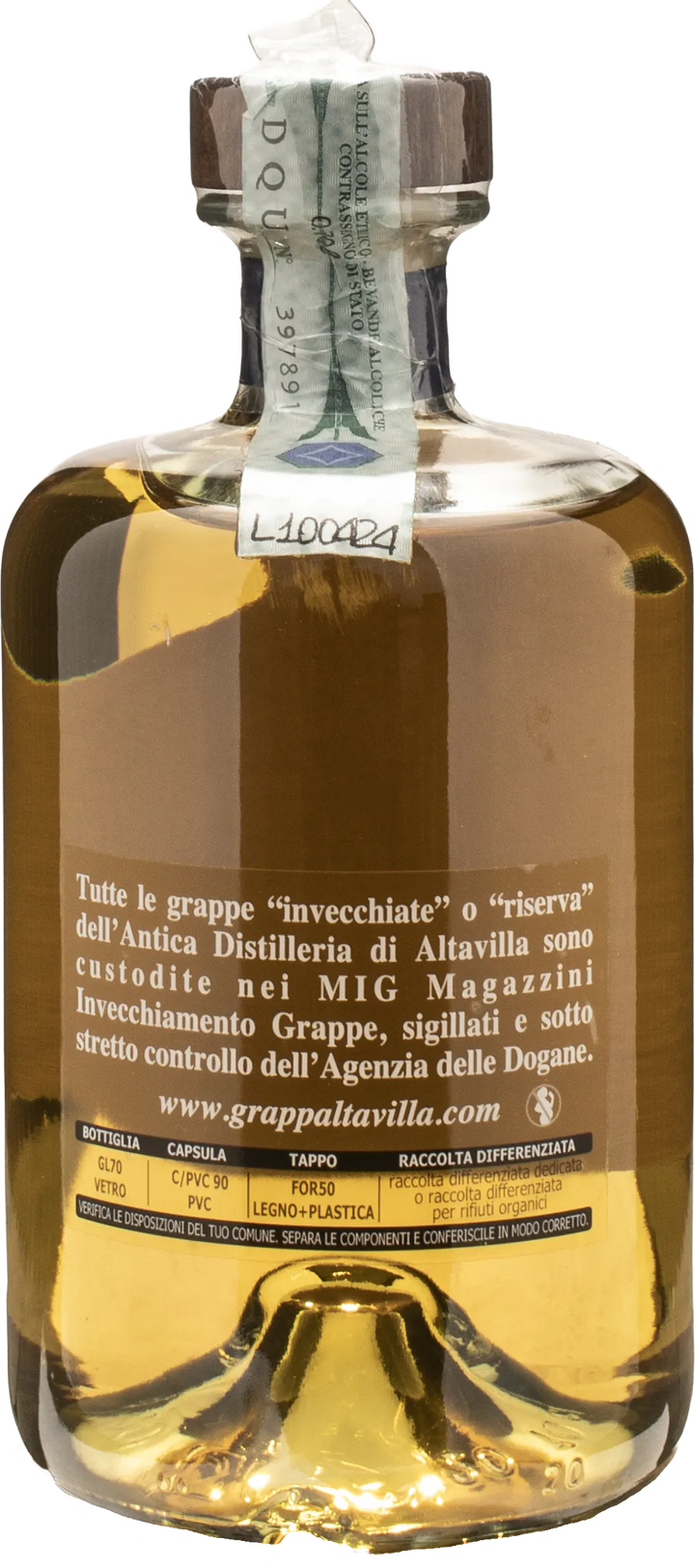 Antica Distilleria Altavilla Grappa di Moscato Riserva (6 Anni) 0.7L 2015