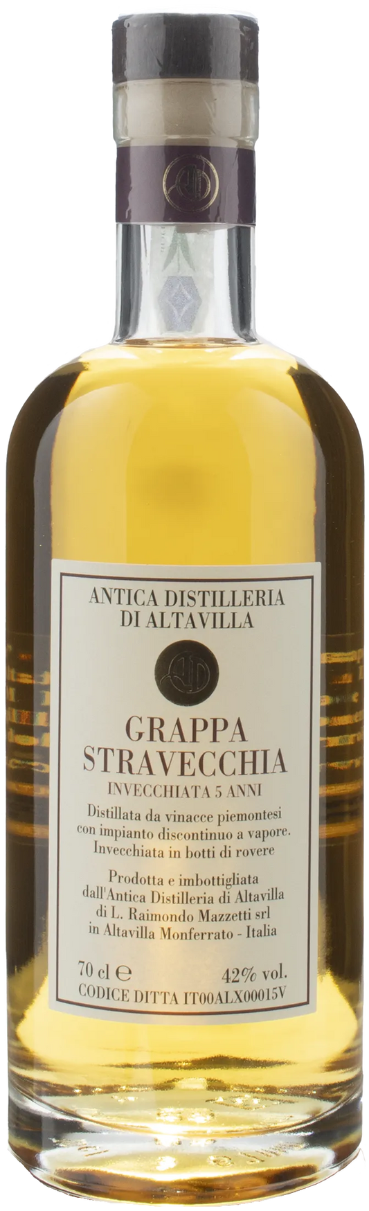 Antica Distilleria Altavilla Grappa Stravecchia Invecchiata 5 Anni