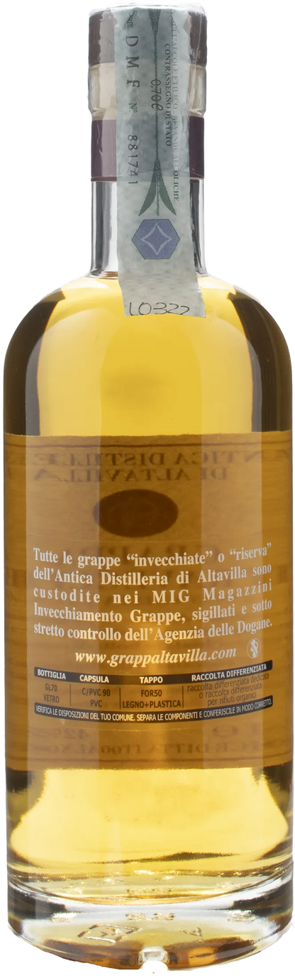 Antica Distilleria Altavilla Grappa Stravecchia Invecchiata 5 Anni