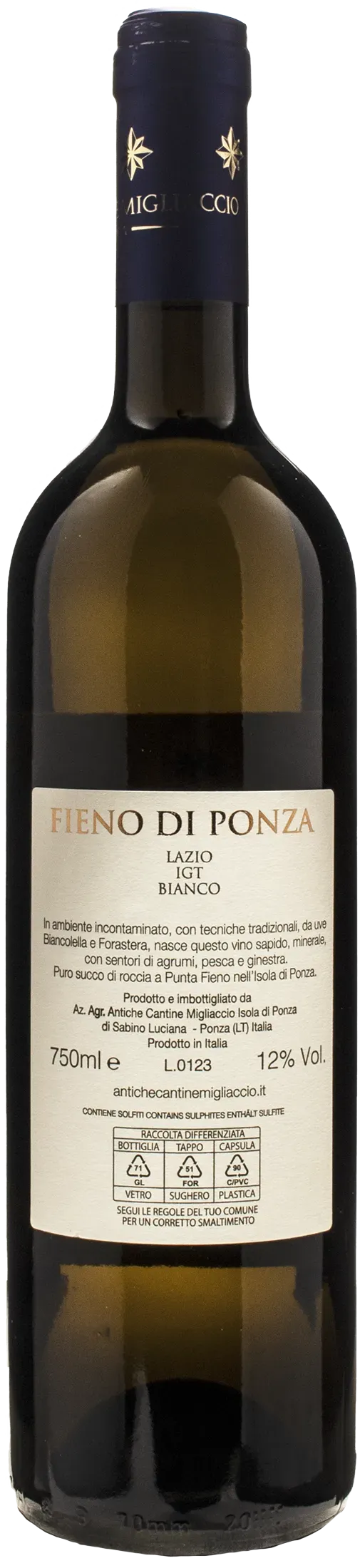 Antiche Cantine Migliaccio Fieno di Ponza Bianco 2022